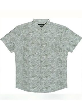Molokai Surf 100% Cotton Printed Short‎ Sleeve Collared Button Up Shirt Mens XXL